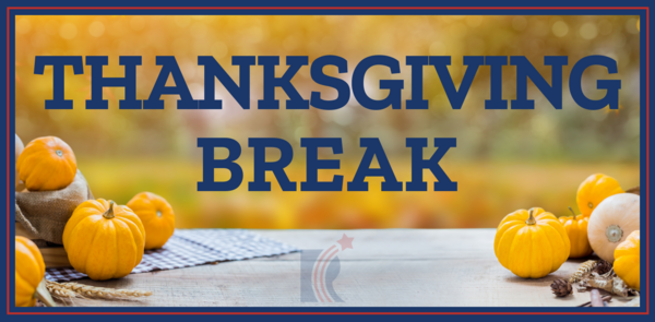 Thanksgiving break is November 26-28