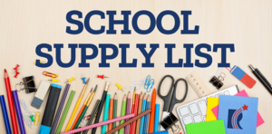 2025-2026 School Supply List