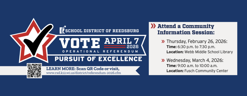 Vote April 7th - School District of Reedsburg - Operational Referendum