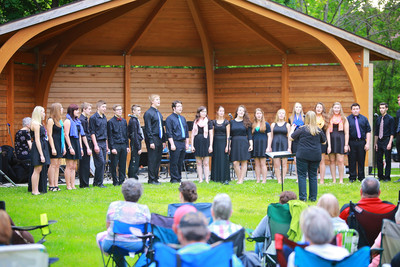 Students singing